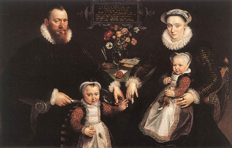 VOS, Marten de Portrait of Antonius Anselmus, His Wife and Their Children wr